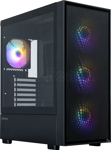 Photo de Boitier Moyen Tour ATX Zalman S6 RGB avec panneau vitré (Noir)
