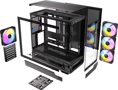 Photo de Boitier Moyen Tour E-ATX Antec Constellation C7 RGB avec panneaux vitrés (Noir)