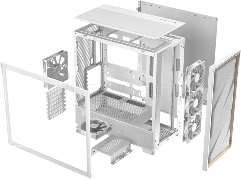 Photo de Boitier Moyen Tour E-ATX Antec Flux avec panneau vitré (Blanc/Marron)
