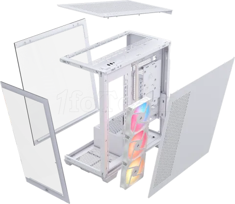 Photo de Boitier Moyen Tour E-ATX Corsair 3500X LX-R iCue Link RGB avec panneaux vitrés (Blanc)