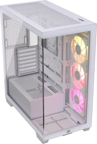Photo de Boitier Moyen Tour E-ATX Corsair 3500X RGB avec panneaux vitrés (Blanc)