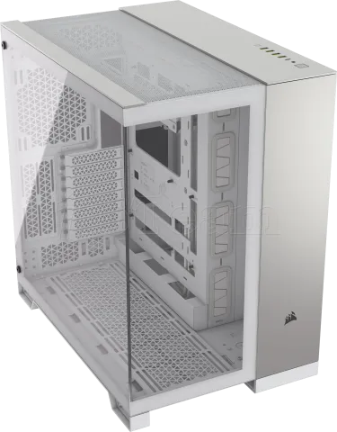 Photo de Boitier Moyen Tour E-ATX Corsair 6500X avec panneaux vitrés (Blanc/Argent)