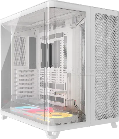 Photo de Boitier Moyen Tour E-ATX Corsair Air 5400 LX-R iCue Link RGB avec panneaux vitrés (Blanc)