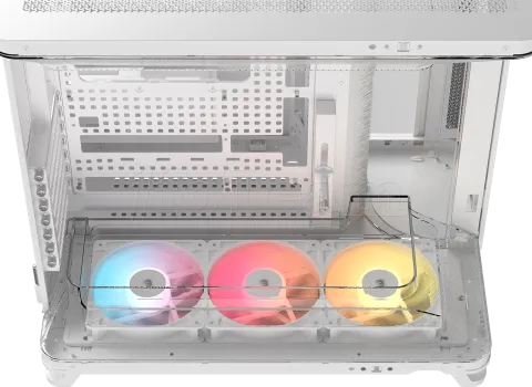 Photo de Boitier Moyen Tour E-ATX Corsair Air 5400 RS-R RGB avec panneaux vitrés (Blanc)