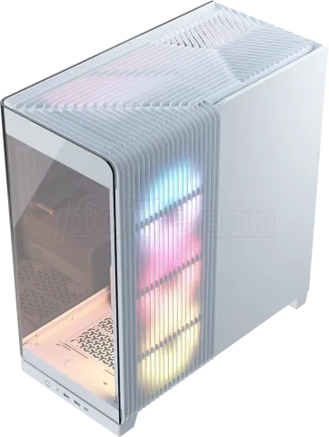 Photo de Boitier Moyen Tour E-ATX Corsair Frame 4500X LX-R iCue Link Panoramic RGB avec panneaux vitrés (Blanc)