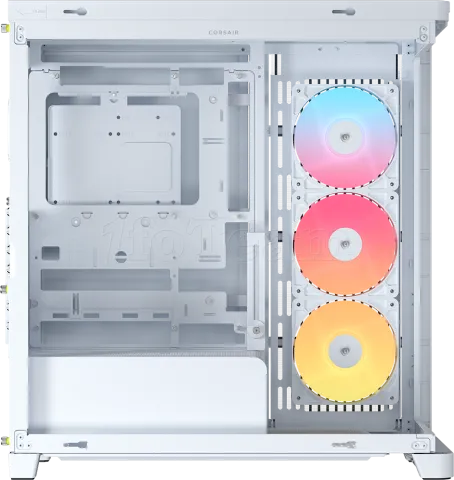 Photo de Boitier Moyen Tour E-ATX Corsair Frame 4500X LX-R iCue Link Panoramic RGB avec panneaux vitrés (Blanc)
