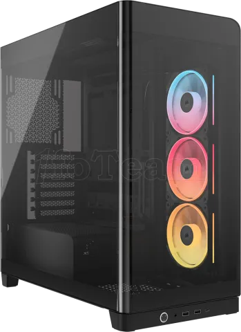 Photo de Boitier Moyen Tour E-ATX Corsair Frame 4500X LX-R iCue Link Panoramic RGB avec panneaux vitrés (Noir)