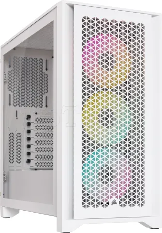 Photo de Boitier Moyen Tour E-ATX Corsair iCue 4000D Airflow RGB avec panneaux vitrés (Blanc)