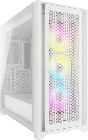 Photo de Boitier Moyen Tour E-ATX Corsair iCue 5000D Airflow RGB avec panneau vitré (Blanc)