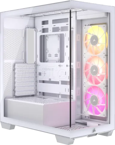 Photo de Boitier Moyen Tour E-ATX Corsair iCue Link 3500X RGB avec panneaux vitrés (Blanc)