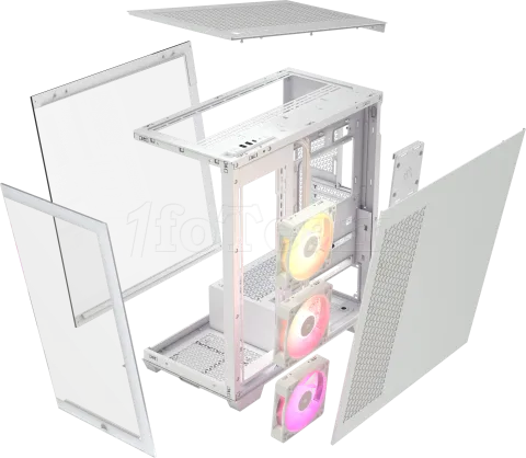 Photo de Boitier Moyen Tour E-ATX Corsair iCue Link 3500X RGB avec panneaux vitrés (Blanc)