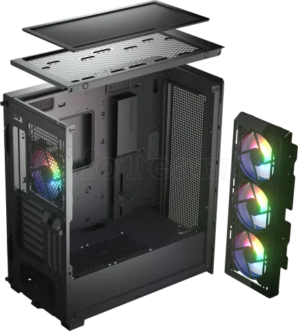 Photo de Boitier Moyen Tour E-ATX Cougar DuoFace Pro RGB avec panneaux vitrés (Noir)