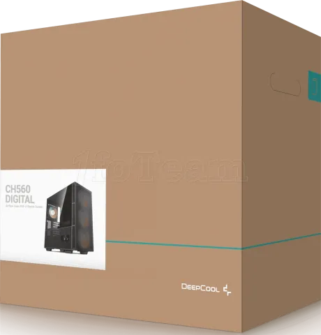 Photo de Boitier Moyen Tour E-ATX DeepCool CH560 Digital RGB avec panneau vitré (Noir)