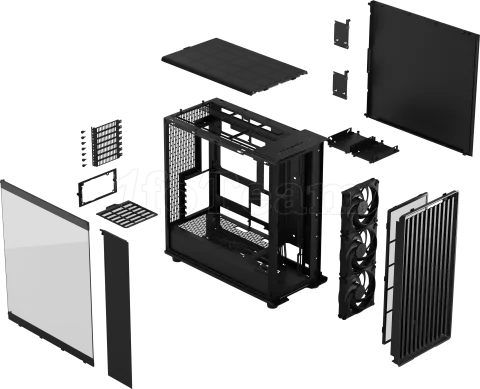 Photo de Boitier Moyen Tour E-ATX Fractal Design North XL Momentum avec panneau vitré (Noir)