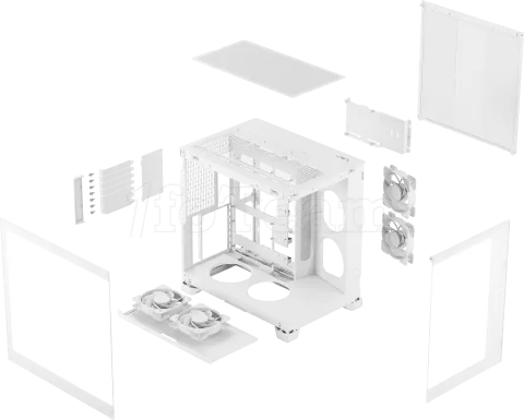 Photo de Boitier Moyen Tour E-ATX Fractal Design Pop 2 Vision RGB avec panneaux vitrés (Blanc)