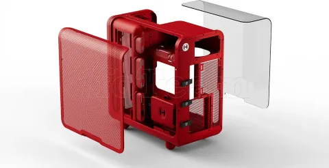 Photo de Boitier Moyen Tour E-ATX Hyte X50 avec panneaux vitrés (Rouge)