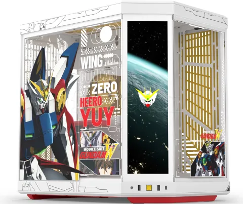 Photo de Boitier Moyen Tour E-ATX Hyte Y70 Touch Infinite Gundam Wing avec panneaux vitrés (Blanc)