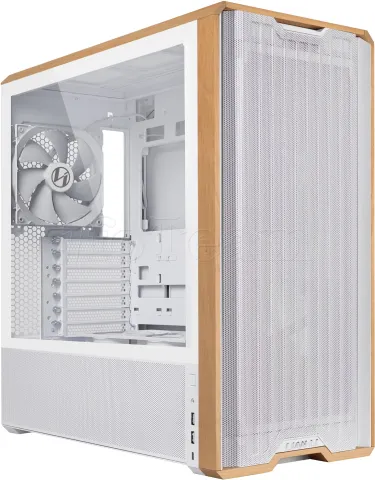 Photo de Boitier Moyen Tour E-ATX Lian-Li Lancool 217 avec panneau vitré (Blanc/Marron)
