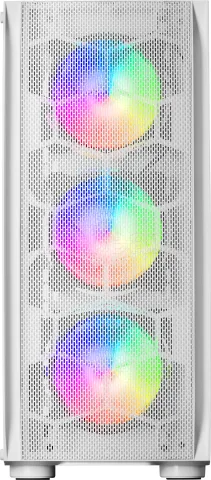 Photo de Boitier Moyen Tour E-ATX Mars Gaming MC-KX RGB avec panneau vitré (Blanc)