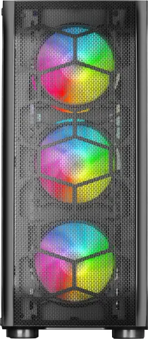 Photo de Boitier Moyen Tour E-ATX Mars Gaming MC-KX RGB avec panneau vitré (Noir)