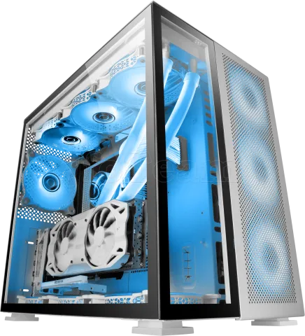 Photo de Boitier Moyen Tour E-ATX Mars Gaming MC-Nova avec panneaux vitrés (Blanc/Noir)