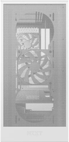 Photo de Boitier Moyen Tour E-ATX NZXT H5 Flow avec panneau vitré (Blanc)