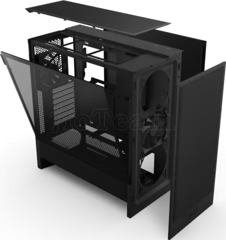 Photo de Boitier Moyen Tour E-ATX NZXT H5 Flow avec panneau vitré (Noir)