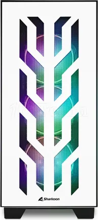 Photo de Boitier Moyen Tour E-ATX Sharkoon Elite Shark CA300T RGB avec panneaux vitrés (Blanc)