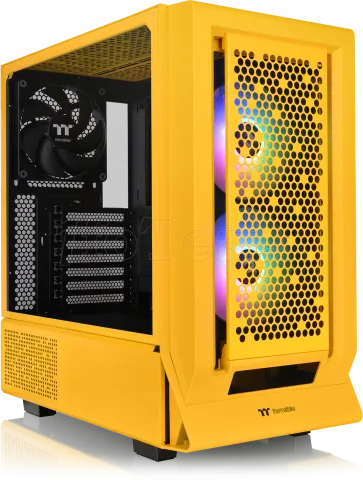 Photo de Boitier Moyen Tour E-ATX Thermaltake Ceres 350 MX RGB avec panneaux vitrés (Jaune)