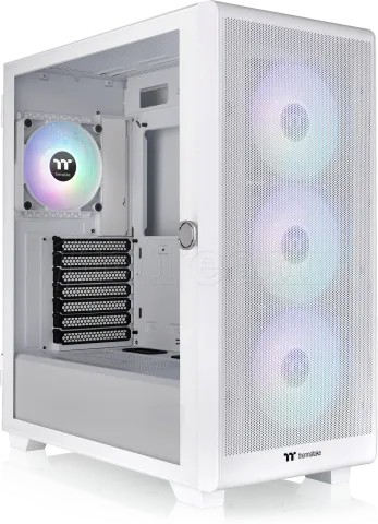 Photo de Boitier Moyen Tour E-ATX Thermaltake S250 TG RGB avec panneau vitré (Blanc)