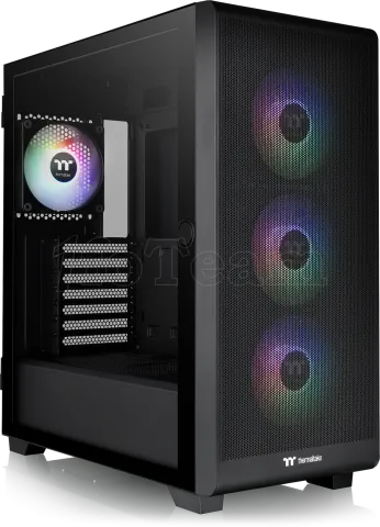 Photo de Boitier Moyen Tour E-ATX Thermaltake S250 TG RGB avec panneau vitré (Noir)