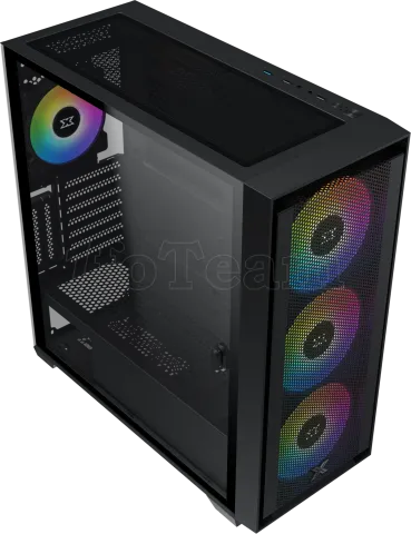 Photo de Boitier Moyen Tour E-ATX Xigmatek Anubis Pro 4FX RGB avec panneau vitré (Noir)