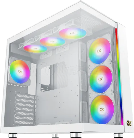 Photo de Boitier Moyen Tour E-ATX Xigmatek Aqua Ultra Air-C RGB avec panneaux vitrés (Blanc)