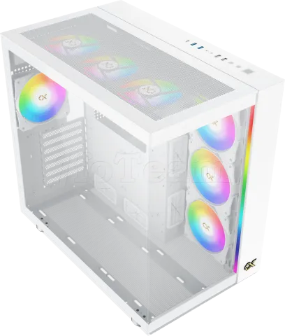 Photo de Boitier Moyen Tour E-ATX Xigmatek Aqua Ultra Air-C RGB avec panneaux vitrés (Blanc)