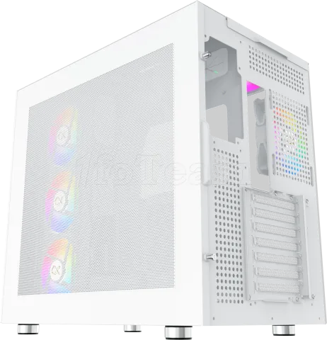Photo de Boitier Moyen Tour E-ATX Xigmatek Aqua Ultra Air-C RGB avec panneaux vitrés (Blanc)