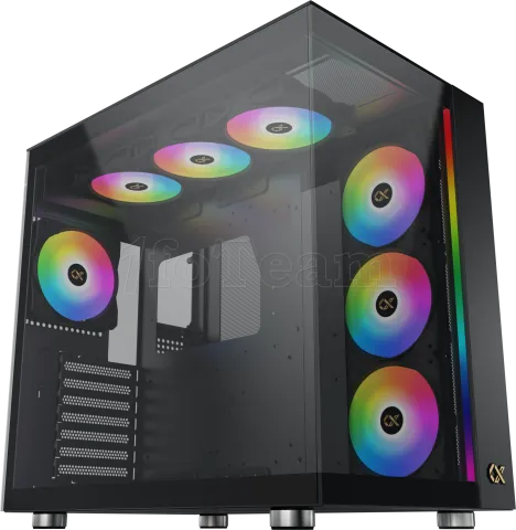 Photo de Boitier Moyen Tour E-ATX Xigmatek Aqua Ultra Air RGB avec panneaux vitrés (Noir)