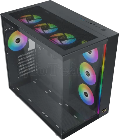 Photo de Boitier Moyen Tour E-ATX Xigmatek Aqua Ultra Air RGB avec panneaux vitrés (Noir)