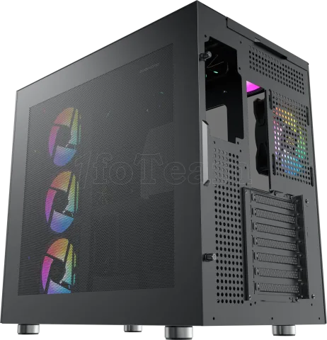 Photo de Boitier Moyen Tour E-ATX Xigmatek Aqua Ultra Air RGB avec panneaux vitrés (Noir)