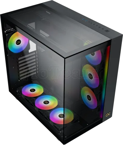 Photo de Boitier Moyen Tour E-ATX Xigmatek Aqua Ultra RGB avec panneaux vitrés (Noir)