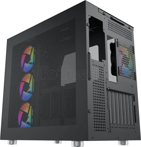 Photo de Boitier Moyen Tour E-ATX Xigmatek Aqua Ultra RGB avec panneaux vitrés (Noir)