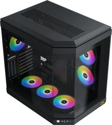 Photo de Boitier Moyen Tour E-ATX Xigmatek Cubi RGB avec panneaux vitrés (Noir)