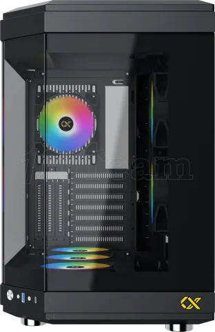 Photo de Boitier Moyen Tour E-ATX Xigmatek Cubi RGB avec panneaux vitrés (Noir)