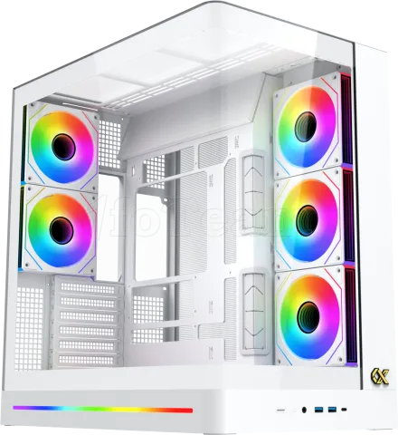 Photo de Boitier Moyen Tour E-ATX Xigmatek Pano II Air RGB avec panneaux vitrés (Blanc)
