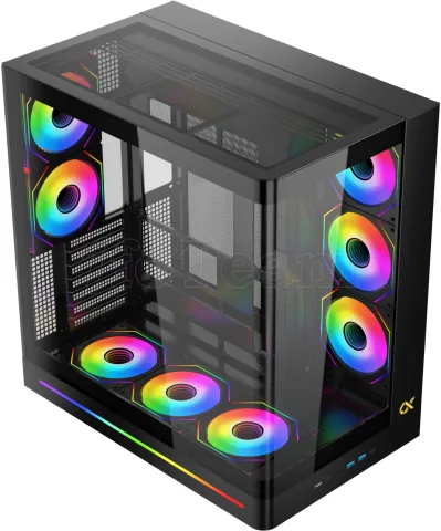 Photo de Boitier Moyen Tour E-ATX Xigmatek Pano II Air RGB avec panneaux vitrés (Noir)