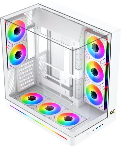 Photo de Boitier Moyen Tour E-ATX Xigmatek Pano II RGB avec panneaux vitrés (Blanc)