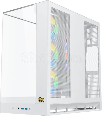 Photo de Boitier Moyen Tour E-ATX Xigmatek Pano II RGB avec panneaux vitrés (Blanc)