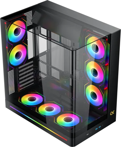 Photo de Boitier Moyen Tour E-ATX Xigmatek Pano II RGB avec panneaux vitrés (Noir)