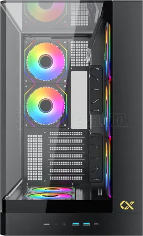 Photo de Boitier Moyen Tour E-ATX Xigmatek Pano II RGB avec panneaux vitrés (Noir)