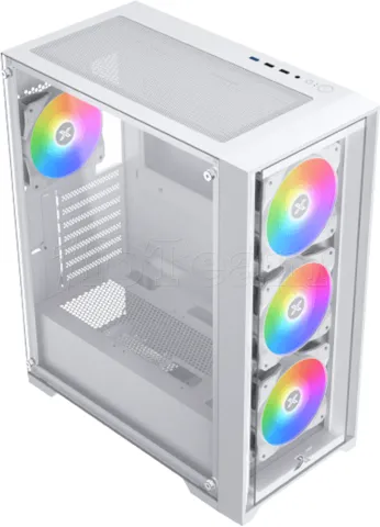 Photo de Boitier Moyen Tour E-ATX Xigmatek Quantum RGB avec panneaux vitrés (Blanc)