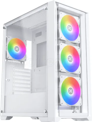 Photo de Boitier Moyen Tour E-ATX Xigmatek Quantum RGB avec panneaux vitrés (Blanc)